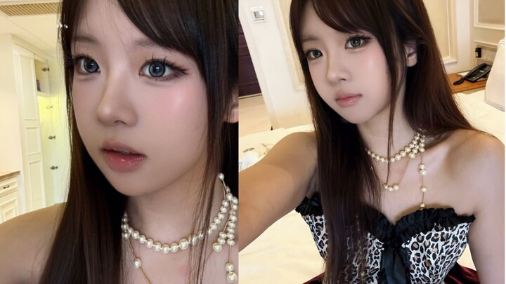 When a shy and introverted little girl wears leopard print for the first time when going out...