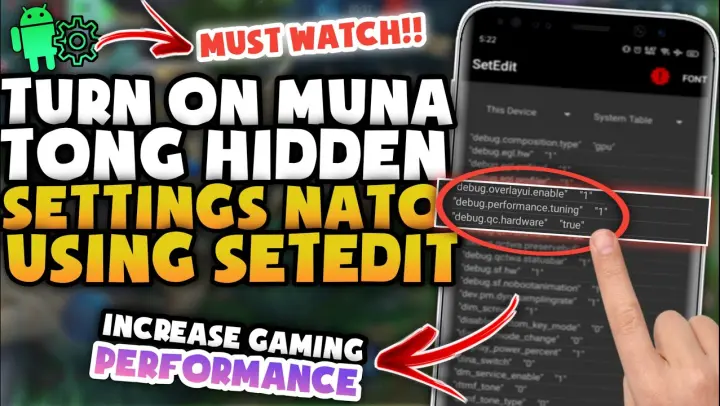 HIDDEN SETTINGS PART 4!! Enable Natin Ang Gaming Mode V2 Sa Device Mo Gamit Ang Set-Edit