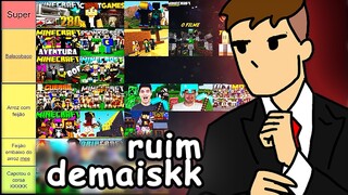 🔥 RANKEANDO SÉRIES DE MINECRAFT! DA MELHOR A PIOR!