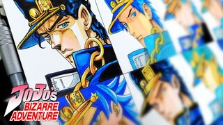 Drawing Jotaro Kujo in Different Anime Styles | Jojo's Bizarre Adventure ジョジョの奇妙な冒険 #47