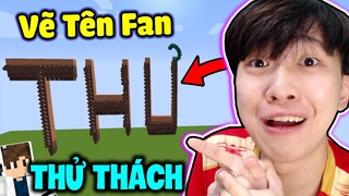 Vinh Vẽ Tên Fan Bằng 9999 Dân Làng 🥰 - THỬ THÁCH MINECRAFT THEO BÌNH LUẬN CỦA FAN (Phần 24)