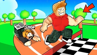 ROBLOX CHOP AND FROST RUN LAPS IN TRACK RACE SIMULATOR