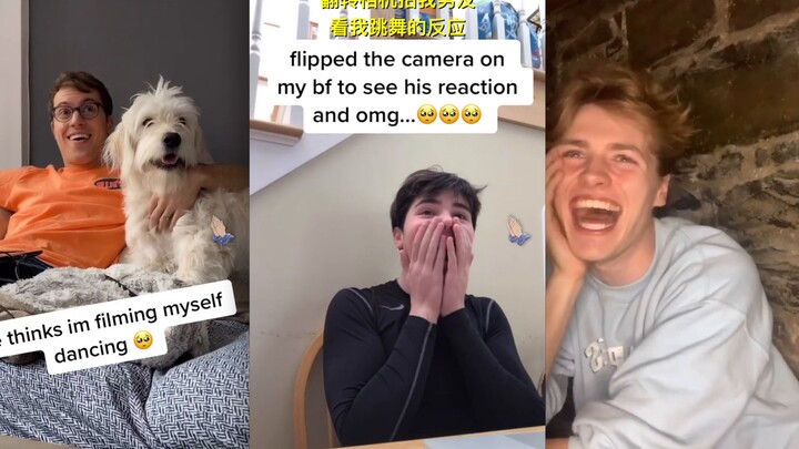 Flip the camera to capture my boyfriend’s reaction as I dance
