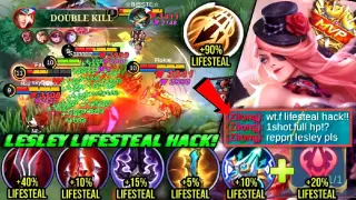 (TRY THIS) LESLEY FULL LIFESTEAL BUILDS & EMBLEMS + INSPIRE!! = UNDYING LIFESTEAL HACK!? (EASY 1V5)