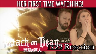 Shouldn't have worn eyeliner for this episode | ATTACK ON TITAN (dub) 1x22 | First Time Reaction