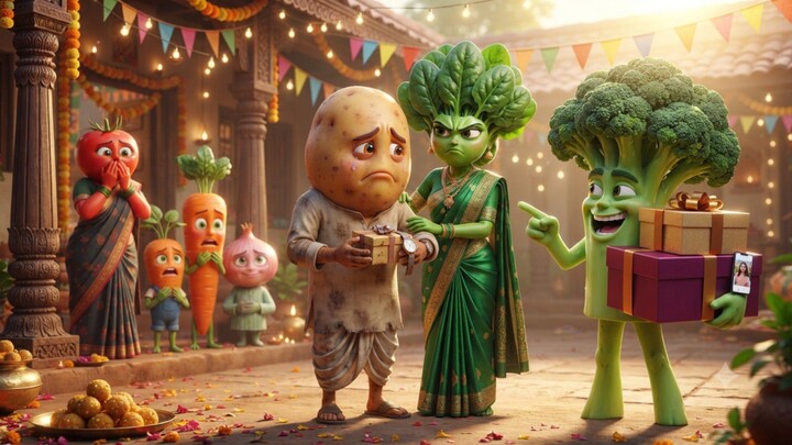 🥔 Gareeb Aalu Damad Ka Mazak Udaya 😢💔 | Raksha Bandhan Par Hua Apmaan | Emotional Vegetable Story