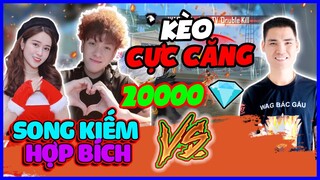 [ Free Fire ] Kèo 20000💎 Cực Gắt Song Kiếm Hợp Bích Cùng Bảo My Đấu Với Team Đại Ca Gấu - Học Mõm