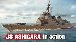 Modern Warships: JS ASHIGARA in action No Hero equipment.
