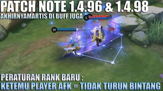 MARTIS BUFF, TERIZLA BUFF, RUBY BUFF, URANUS NERF, ATLAS NERF - PATCH NOTE 1.4.96 + 1.4.98 MLBB