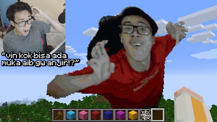 Aku Diam Diam Bikin Wajah Teman Ku di Lomba Building Minecraft ..