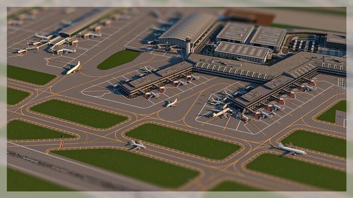 Building a Mega Airport in Minecraft [Timelapse]