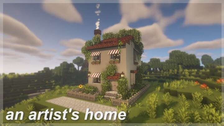 [Minecraft] An artist's humble abode | minecraft java speedbuild