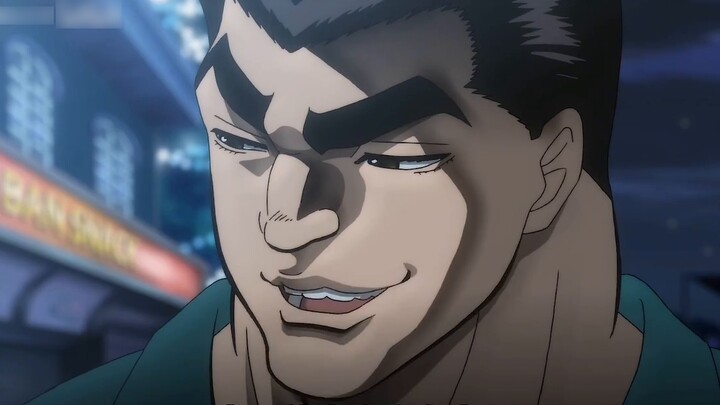 Rei Kaiou split the sandbag with a single blow, revealing the dying Kato.