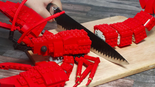 LEGO Lobster \ เลโก้ชีวิตจริง - การทำอาหารแบบสต็อปโมชั่น & เลโก้ ASMR