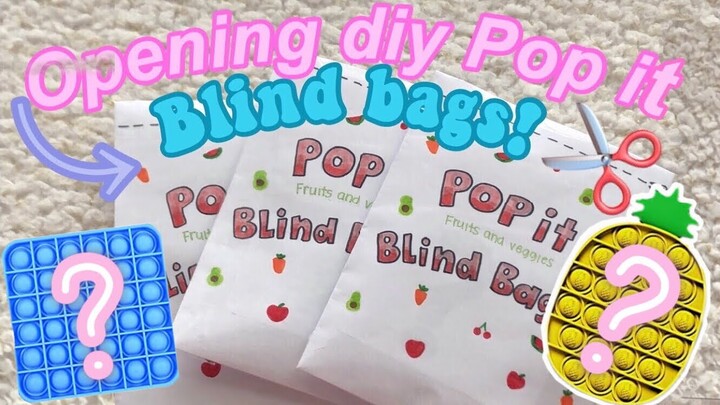 OPENING MINI DIY POP IT FRUITS AND VEGGIES BLIND BAGS - summer edition☀️