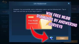 How to win free MLBB Diamonds in mobile legends by answering surveys