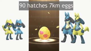 What are my Shiny Riolu chances  on 90 hatches 7km egg?