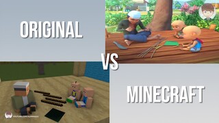 Upin & Ipin - Usahawan Muda (Original VS Minecraft Animation)