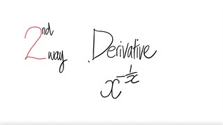 2nd way: derivative x^(-1/x)