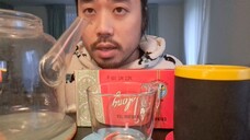 ASMR DRINKING OOLONG TEA & DRAWING ON MUG WITH CHALK ️☕