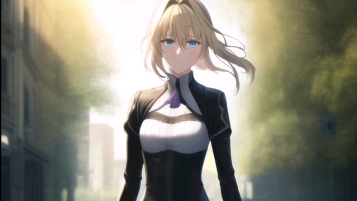 "Violet Evergarden" di mata AI [lukisan AI] Violet