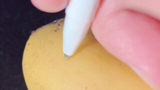 If you write on a banana with an empty pen, will the words slowly emerge?