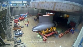 Disney Wish Construction Time Lapse - Azipod Installation (WDI)