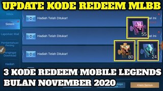 UPDATE 3 KODE REDEEM MOBILE LEGENDS BULAN NOVEMBER 2020!!!KODE REDEEM TERBARU - MLBB