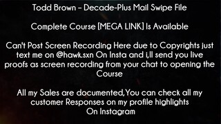 Todd Brown Course Decade-Plus Mail Swipe File download