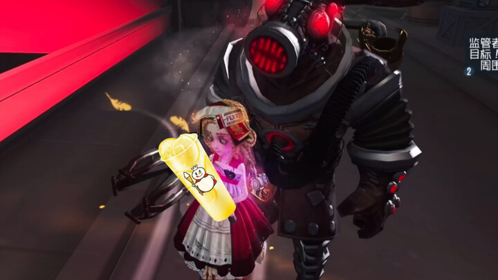 After the little girl finished playing, she suddenly realized she had an extra MxS Lemonade in her h