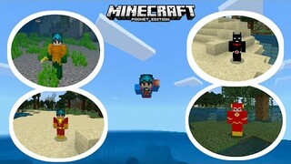 รีวิว+แจกฟรี ซุปเปอร์ฮีโร่DC เยอะมาก มีอาวุธครบ!!! | Minecraft PE