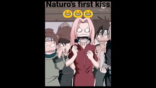 Naturo's first kiss🤣🤣