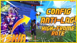 Free Fire Lag Fix 1gb ram High Frame Rate 60FPS Config Vskin Anti lag Free Fire Fix Lag 1.52.6