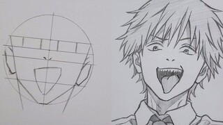 วิธีการวาด Denji (ชายคลั่ง) สำหรับผู้เริ่มต้นHow To Draw Denji (Chanisaw Man) For Beginners