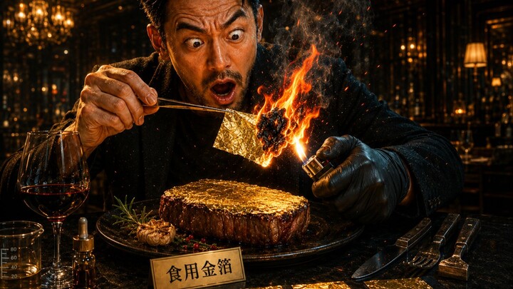 The gold leaf on steak might not be gold at all?