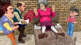 Scary Teacher 3D Best of Care when Miss T are Sick with Hello Neighbor, Francis Funny Animation