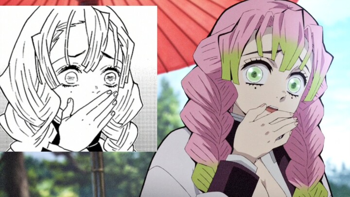 [ Demon Slayer / Animation and Manga Comparison] The Pillars' reactions after receiving the news of 