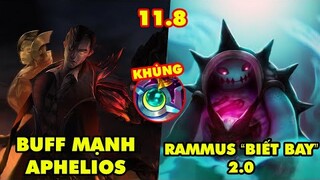 TOP 7 thay đổi cực KHỦNG trong LMHT 11.8: Aphelios được buff mạnh, Rammus làm lại, Bùa Nguyệt Thạch