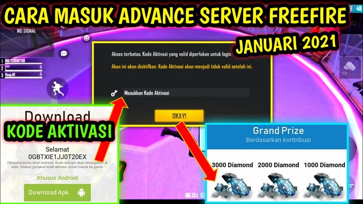 Kode Aktivasi⁉️CARA MASUK ADVANCE SERVER FREE FIRE JANUARI 2021