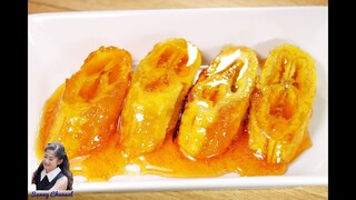 กล้วยหักมุกเชื่อม : Silver Bluggoe Banana in Syrup l Sunny Thai Food