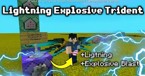 How to make a Lightning Explosive Trident in Minecraft using Command Block  Tricks - Bilibili