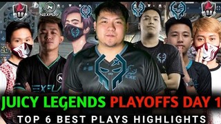 TOP 6 BEST PLAYS JUICY LEGENDS PLAYOFFS DAY 1