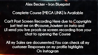 Alex Becker  course  - Iron Blueprint download