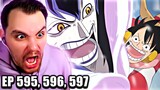 Luffy vs Ceasar Clown | One Piece REACTION Episode 595, 596 & 597