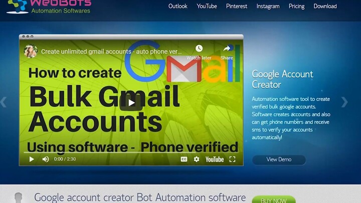 How to create Bulk Gmail accounts using a bot?