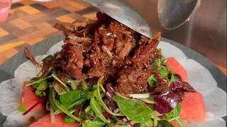 Crispy Duck Watermelon Salad 🇹🇭 (ASMR)