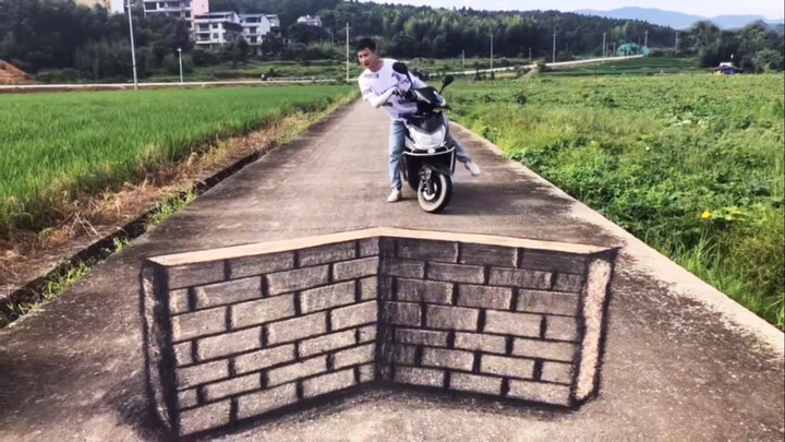 [Hội hoạ]Sẽ thế nào nếu vẽ một bức tường trên đường?