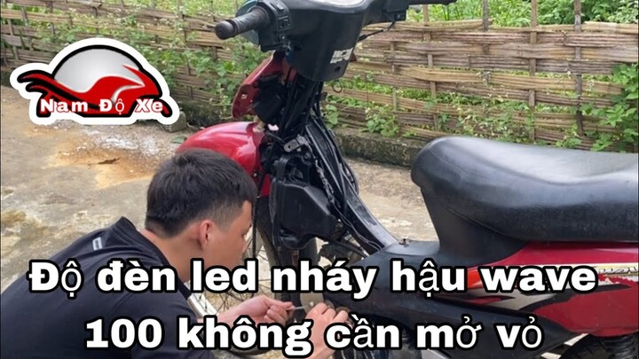 Nam Độ Xe hướng dẫn độ đèn led nháy hậu wave 100cc cực chất