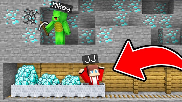 How JJ Steal Mikey Diamonds in Minecraft Maizen ? - Maizen