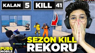 SEZON KİLL REKORUMU KIRDIM!! SAĞLAM 1VS4!! - PUBG MOBİLE